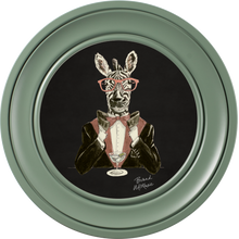 Happy Hour Marty on Charcoal Black Framed Art Prints by Brand McKenzie