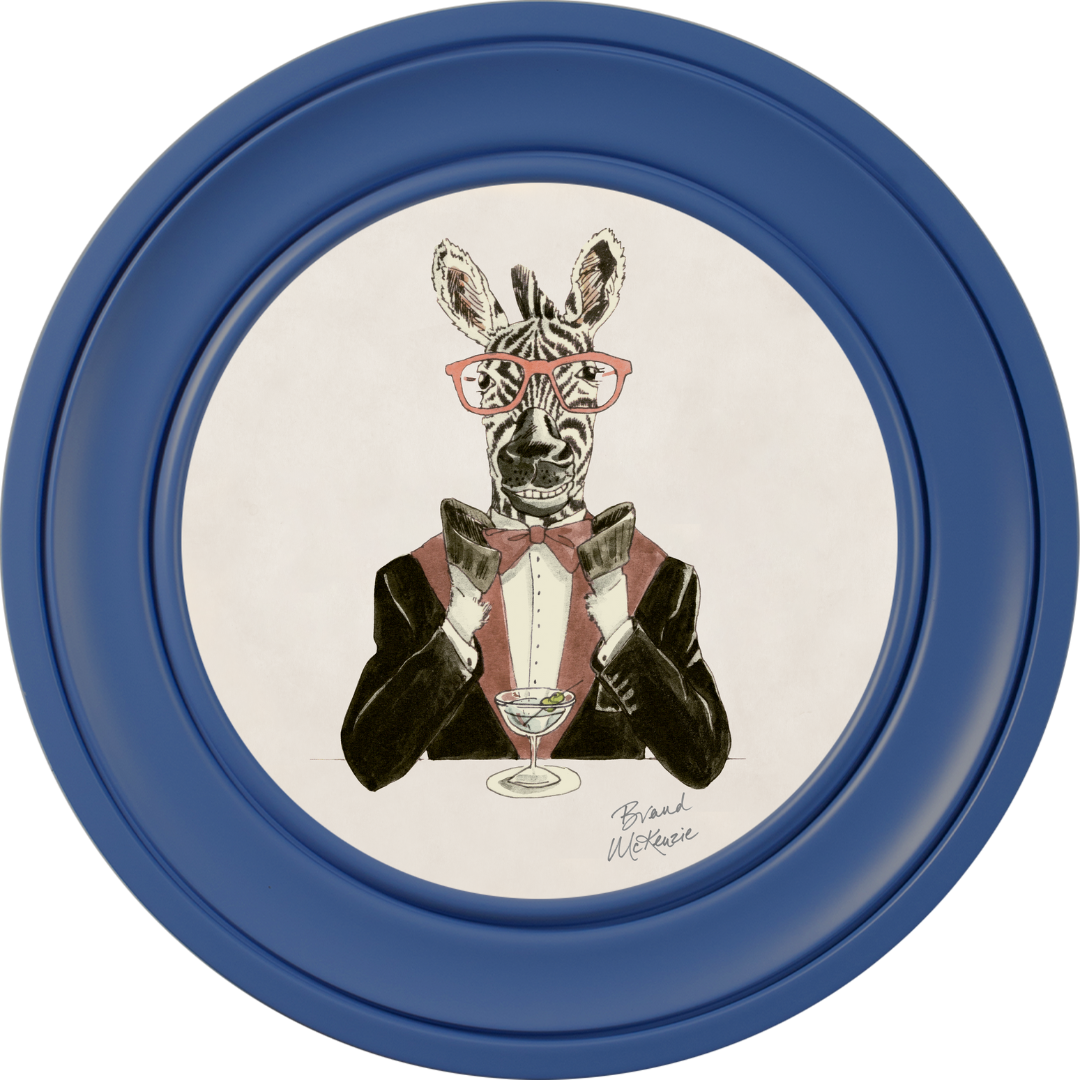 Happy Hour Marty on Chalk White Framed Art Prints by Brand McKenzie