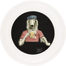 Happy Hour Bruce on Charcoal Black Framed Art Prints by Brand McKenzie
