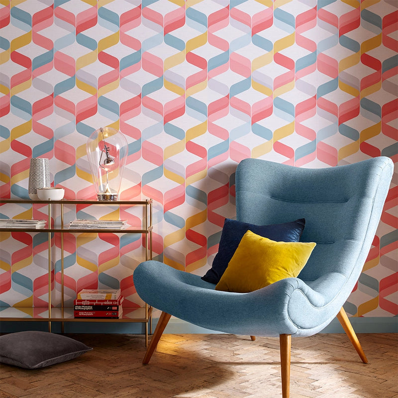 104814 Retro Brights Curiosity Wallpaper by Graham and Brown