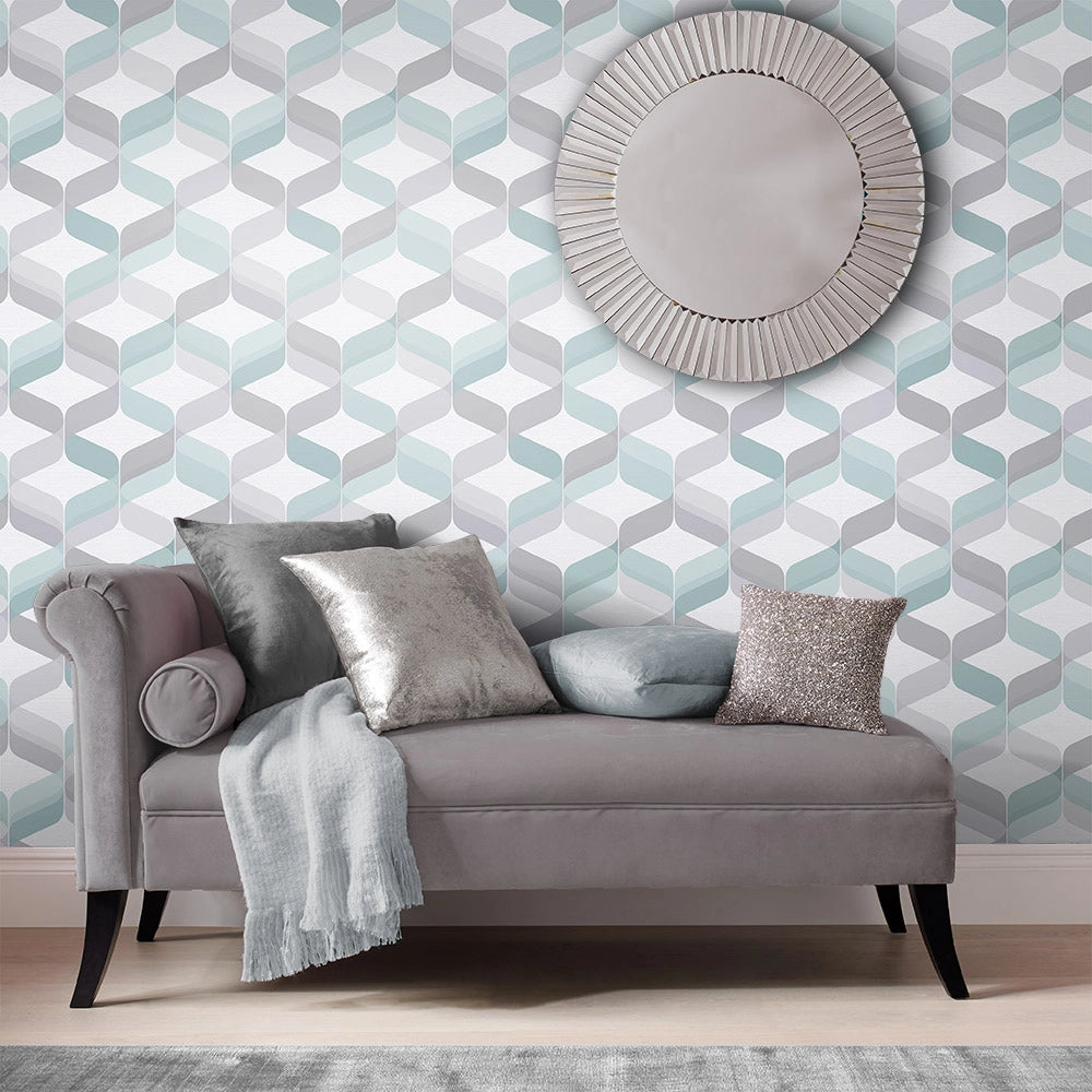 104816 Retro Denim Curiosity Wallpaper by Graham and Brown