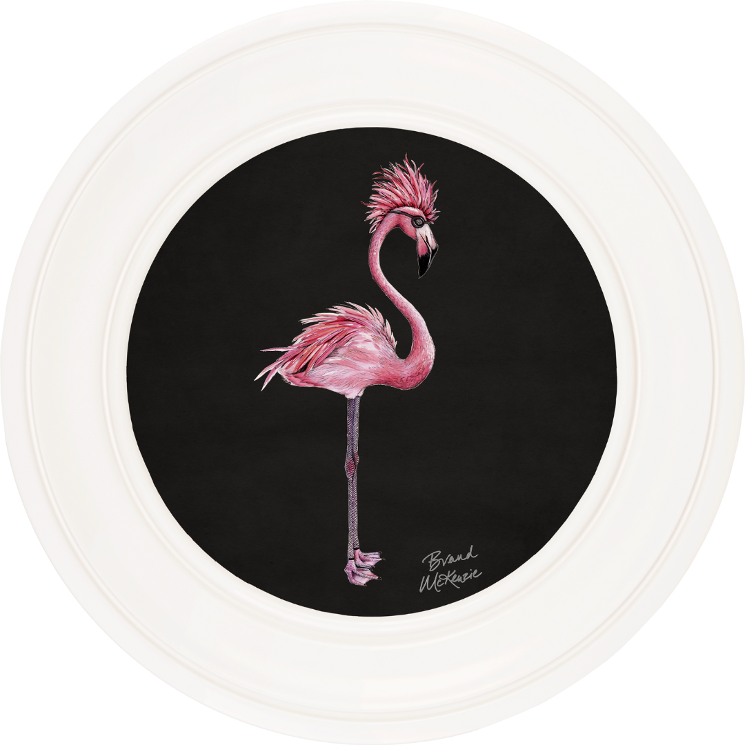 Punk Rocks Fiona on Charcoal Black Framed Art Prints by Brand McKenzie