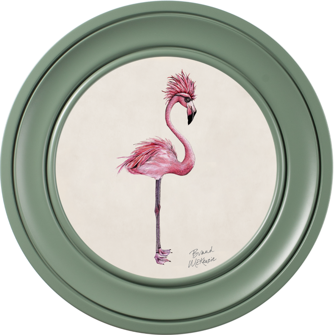 Punk Rocks Fiona on Chalk White Framed Art Prints by Brand McKenzie