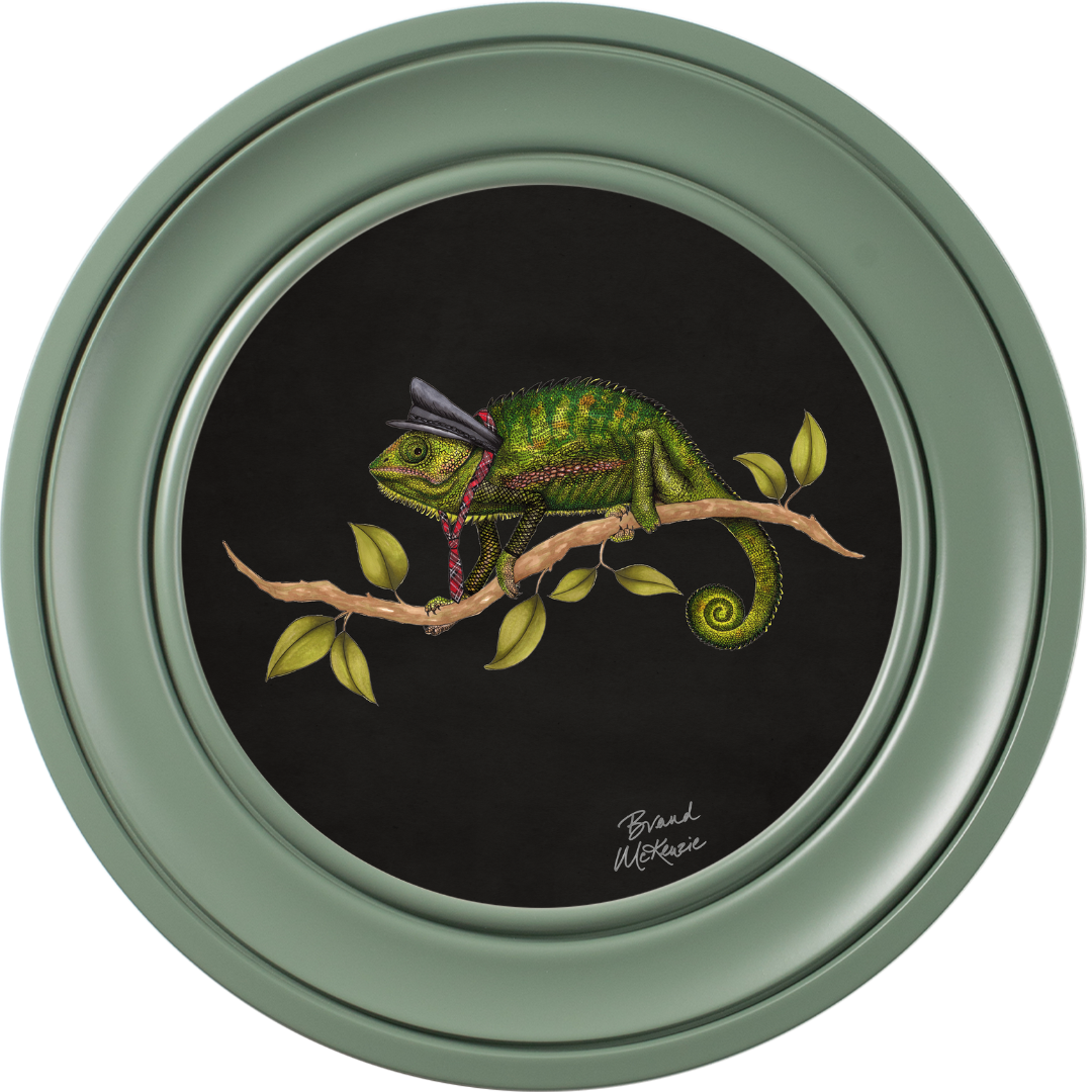 Punk Rocks Cleo on Charcoal Black Framed Art Prints by Brand McKenzie