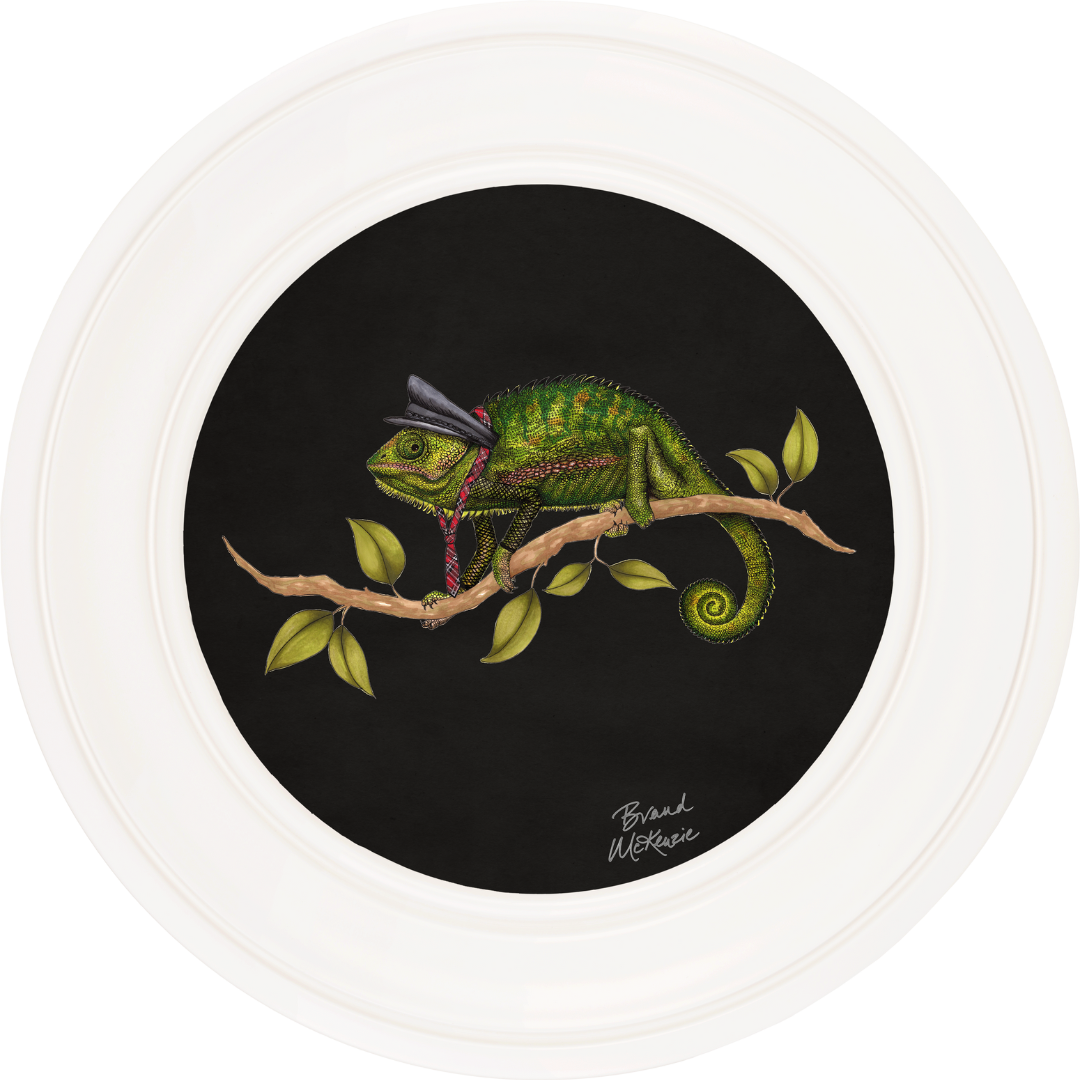 Punk Rocks Cleo on Charcoal Black Framed Art Prints by Brand McKenzie