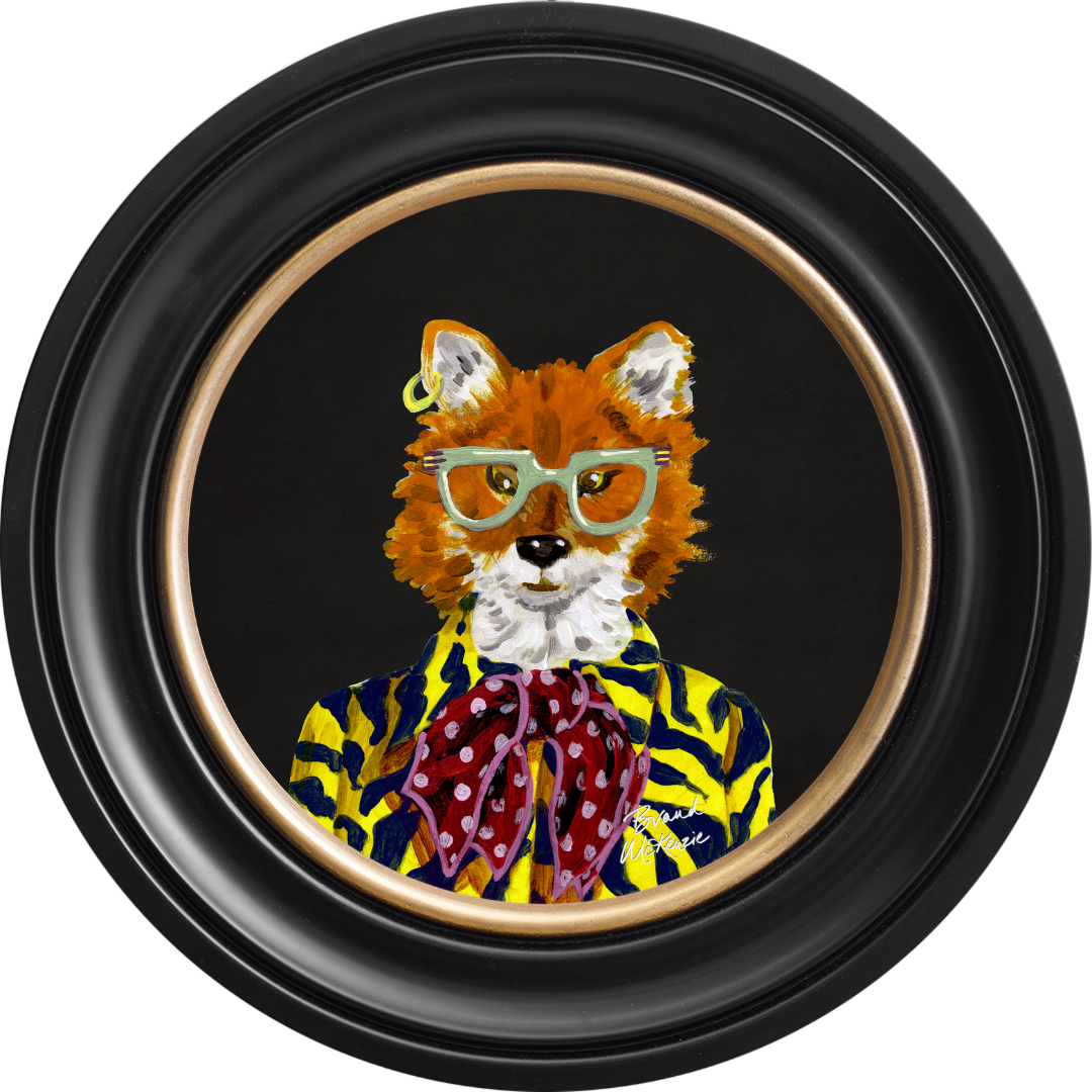 Fine China Todd on Charcoal Black Framed Art Prints by Brand McKenzie