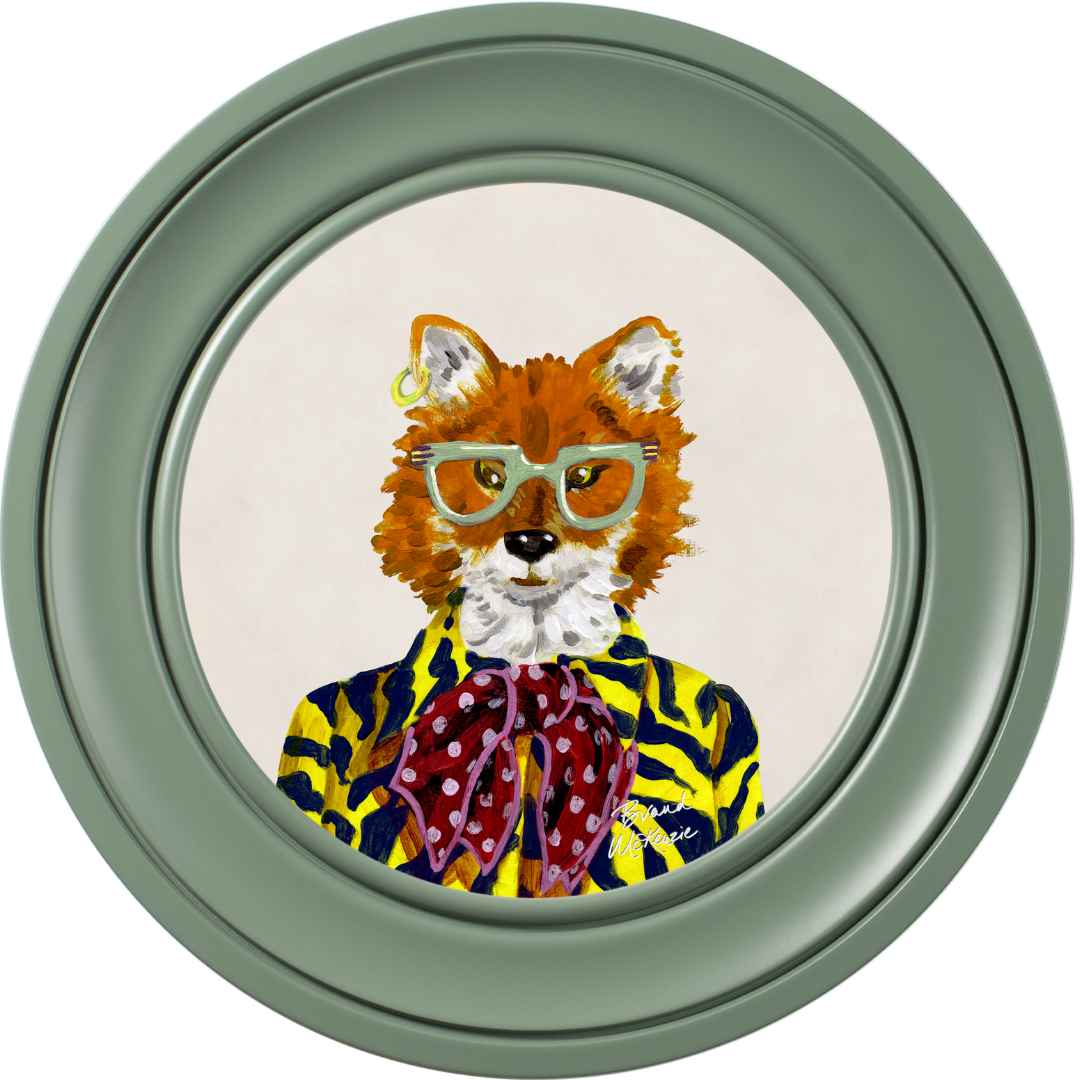 Fine China Todd on Chalk White Framed Art Prints by Brand McKenzie