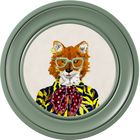 Fine China Todd on Chalk White Framed Art Prints by Brand McKenzie