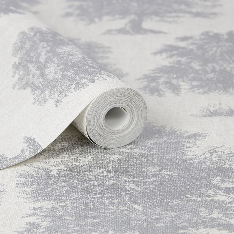 104876 Enchanted Tree Silver Superfresco Easy Wallpaper By Graham & Brown