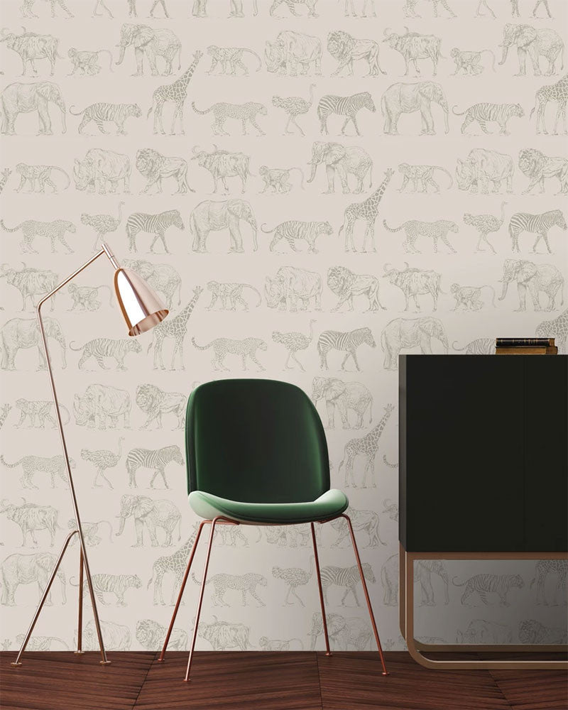 104894 Safari Rose Gold Wallpaper By Graham & Brown