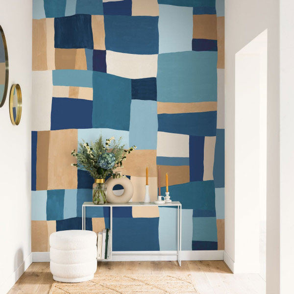 Wonderfull Patchwork Bleu Pimp My Wall Wallpanel By Caselio