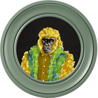 Fine China Gus on Charcoal Black Framed Art Prints by Brand McKenzie