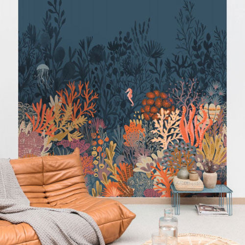 Magic Seafloor Bleu Fonce Pimp My Wall Wallpanel By Caselio