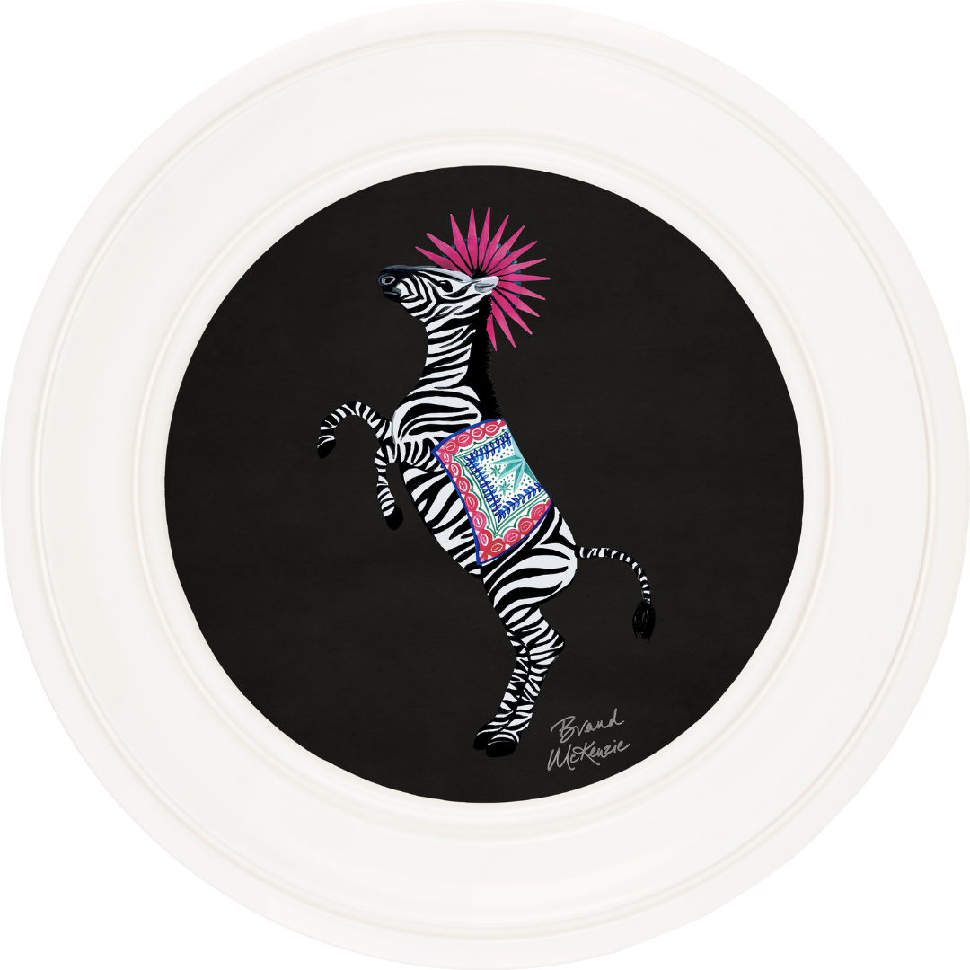 Balancing Act Kiki on Charcoal Black Framed Art Prints by Brand McKenzie