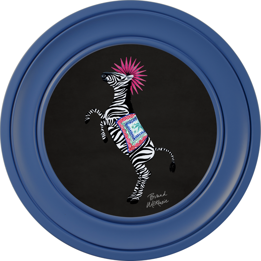 Balancing Act Kiki on Charcoal Black Framed Art Prints by Brand McKenzie