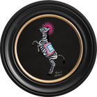 Balancing Act Kiki on Charcoal Black Framed Art Prints by Brand McKenzie