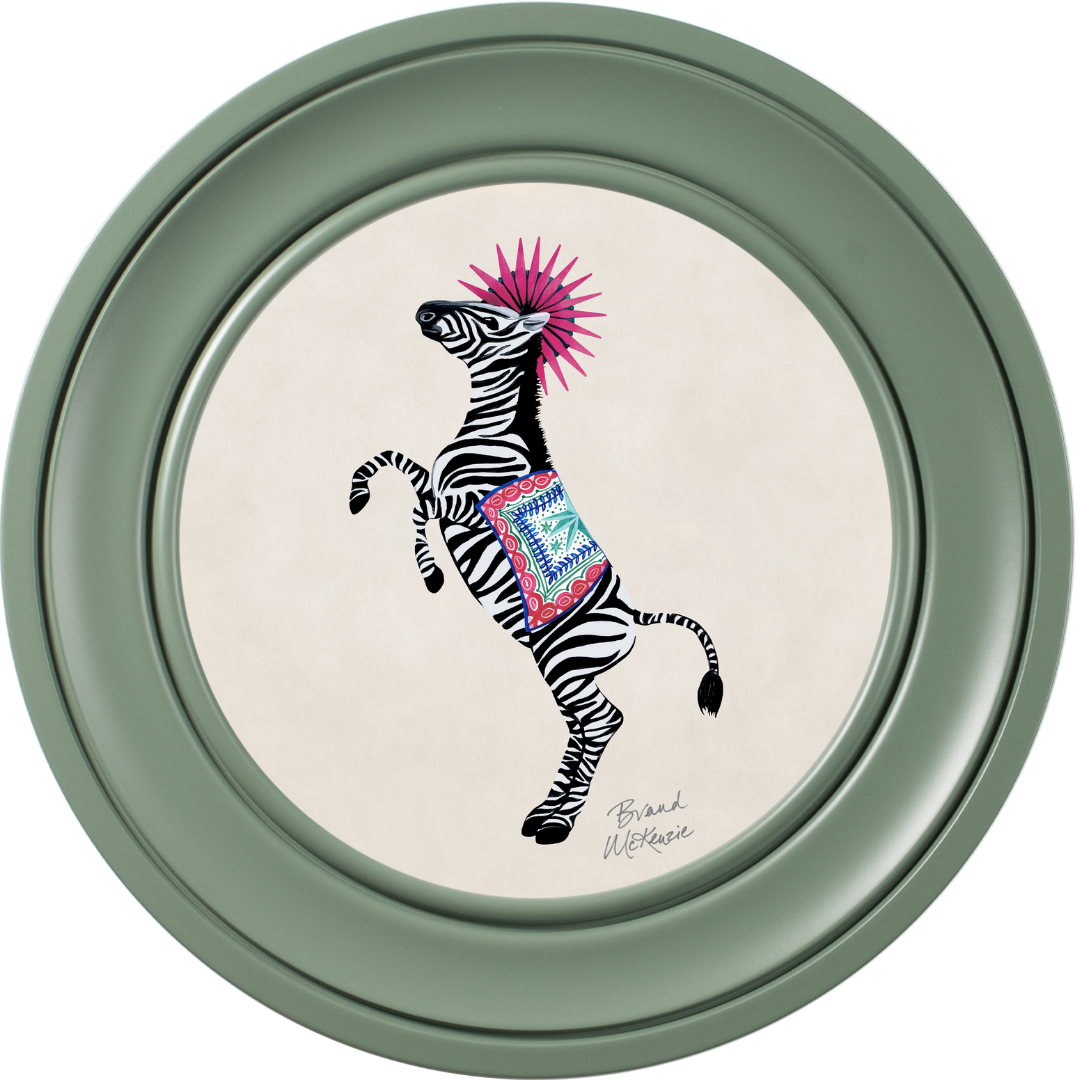 Balancing Act Kiki on Chalk White Framed Art Prints by Brand McKenzie