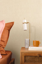 104991212 Uni Mat Beige Galet Damier Wallpaper by Caselio