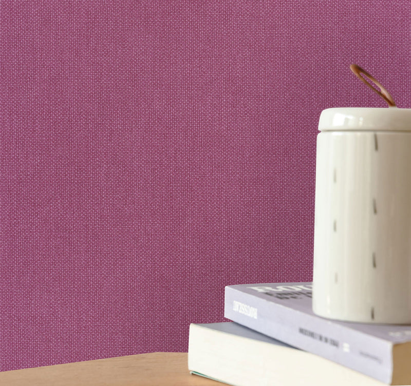 104994003 Uni Mat Fuchsia Damier Wallpaper by Caselio