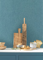 104996580 Uni Mat Bleu Madura Damier Wallpaper by Caselio