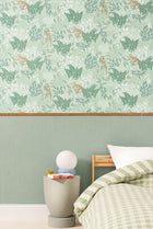 104997134 Uni Mat Vert Celadon Damier Wallpaper by Caselio