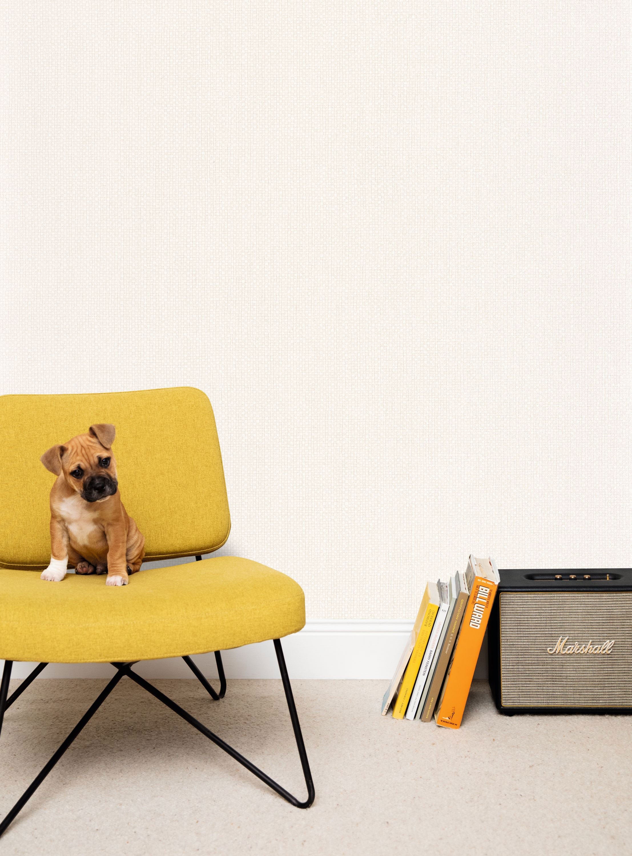 104999338 Uni Mat Gris Lin Clair Damier Wallpaper by Caselio