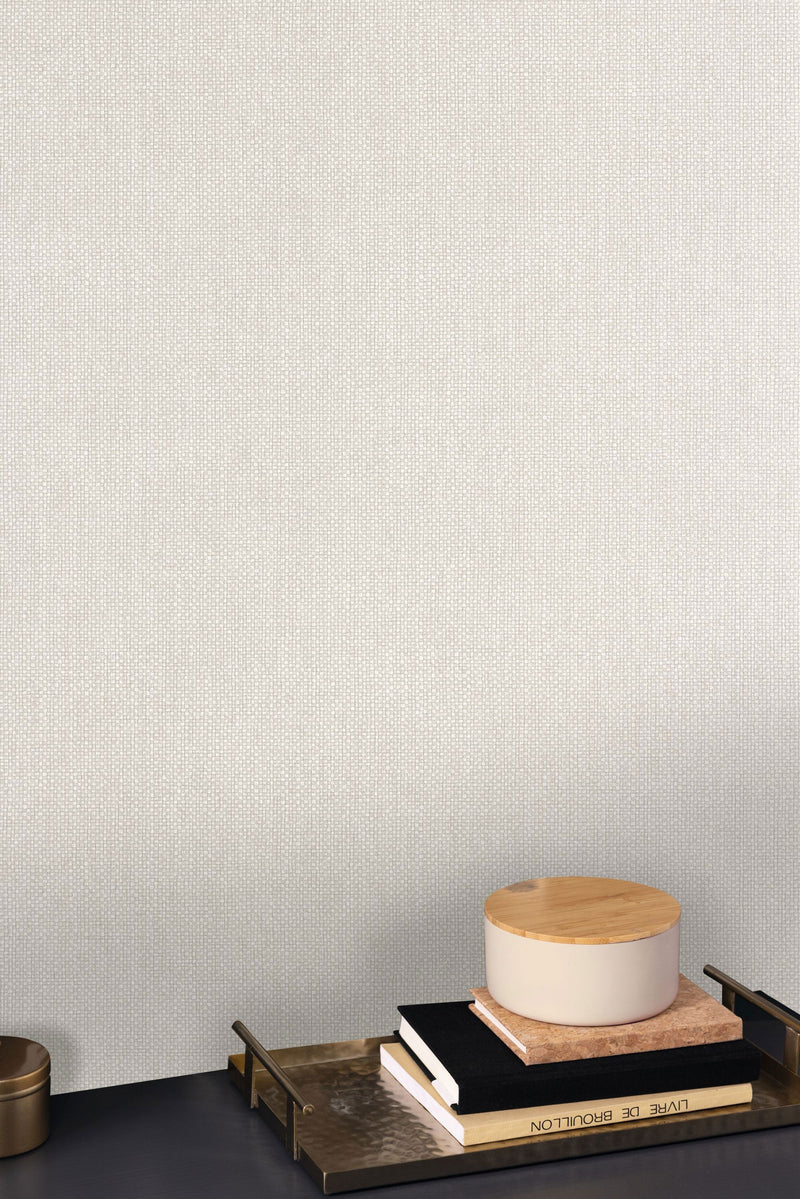 104999450 Uni Mat Gris Lin Moyen Damier Wallpaper by Caselio