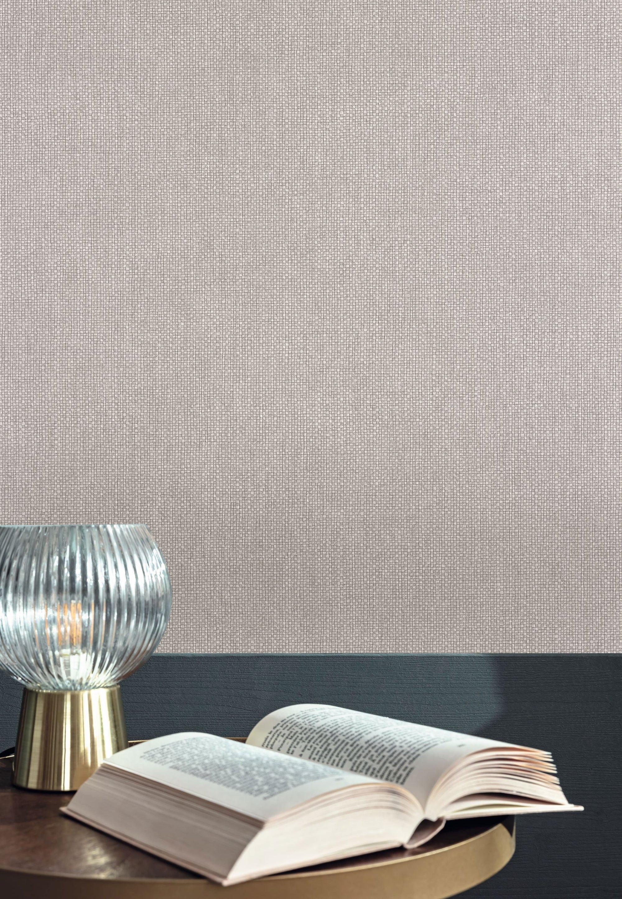 104999609 Uni Mat Gris Cendre Damier Wallpaper by Caselio