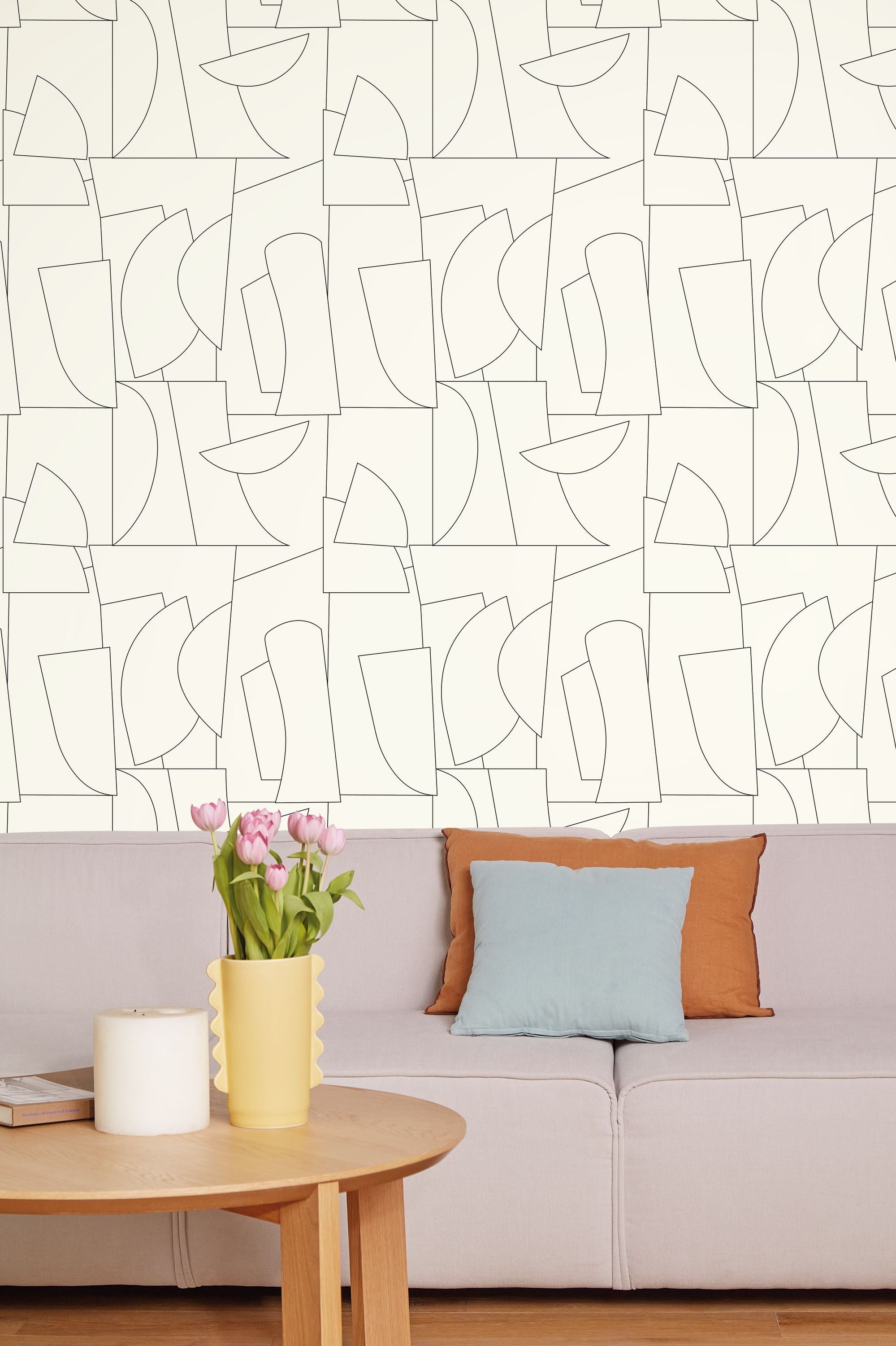 105020699 Edges Blanc Noir Wallpaper by Caselio