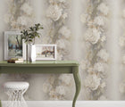 10513-37 Aurora Floral Taupe Wallpaper by Erismann