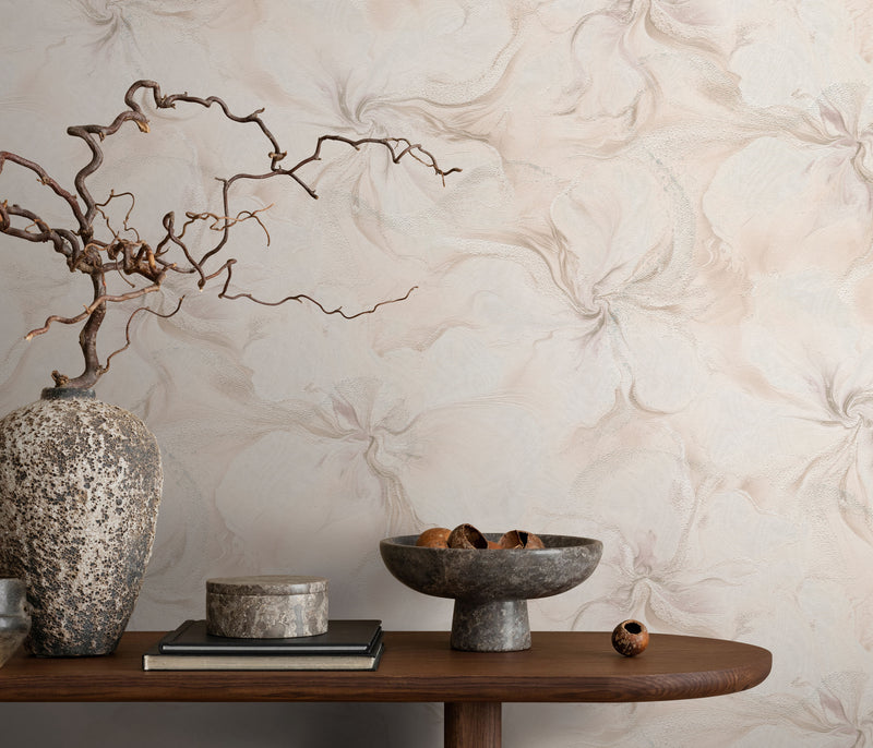 10514-05 Aurora Floral Pink Wallpaper by Erismann