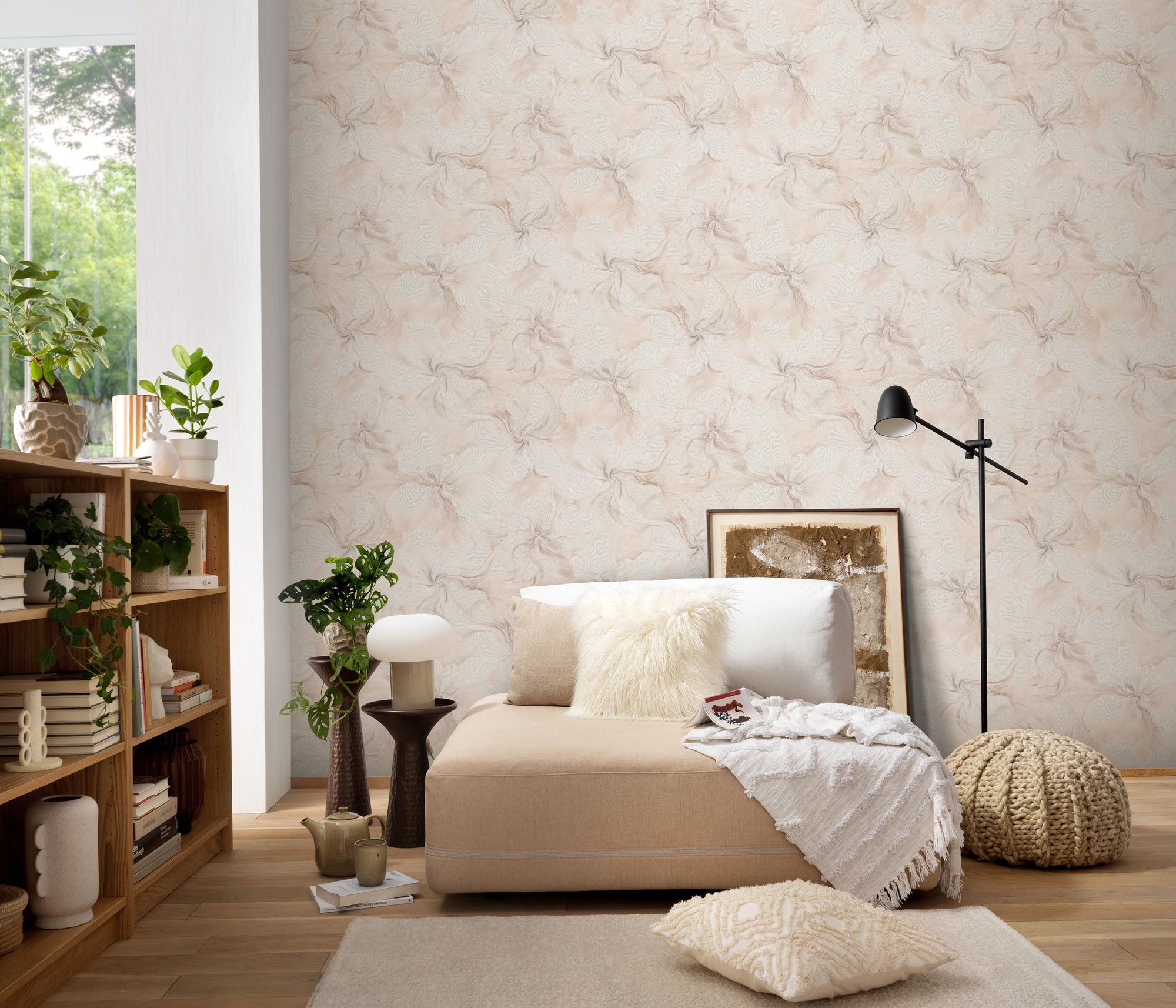 10514-05 Aurora Floral Pink Wallpaper by Erismann