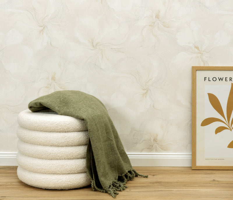 10514-14 Aurora Floral Cream Wallpaper by Erismann