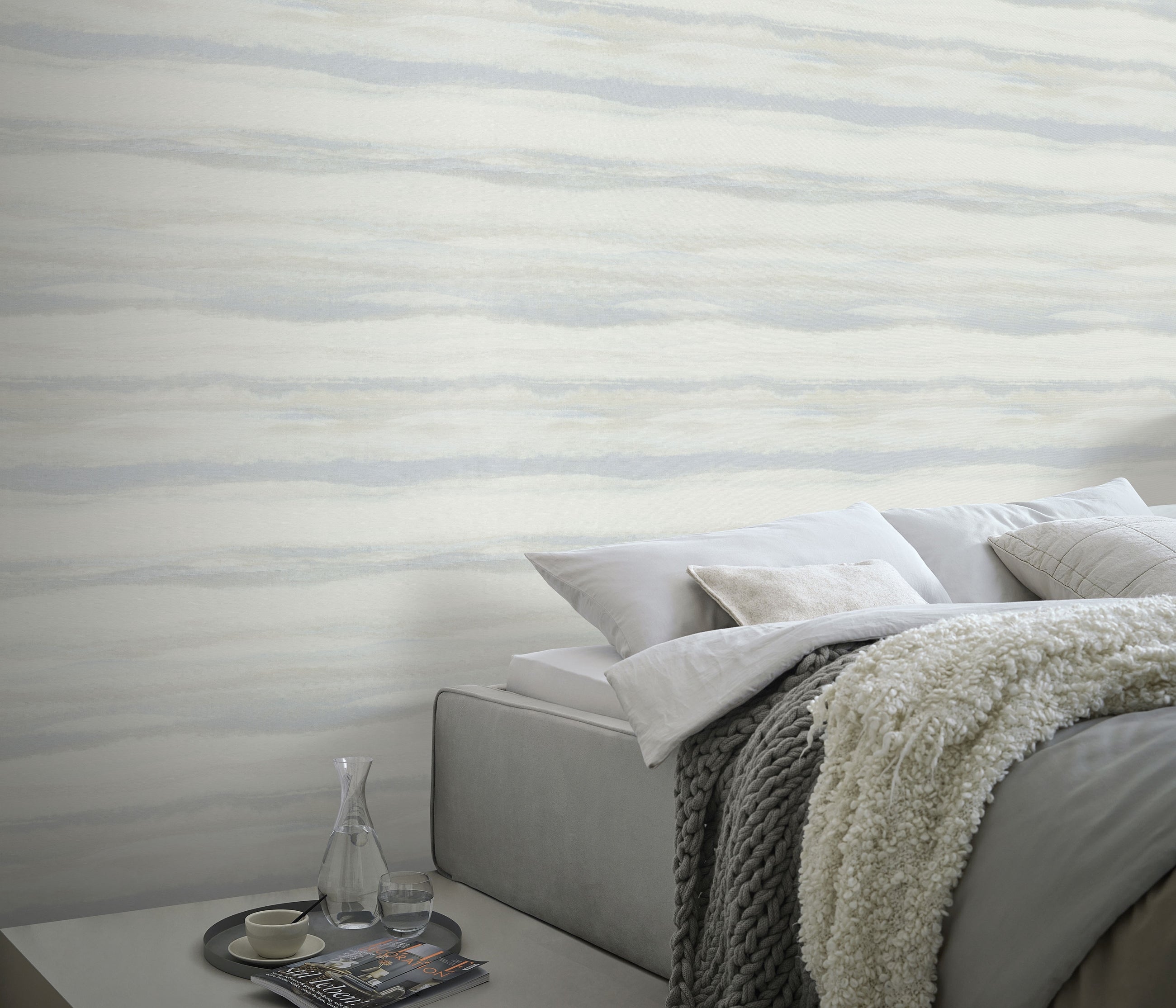 10515-43 Aurora Stripe Light Blue Wallpaper by Erismann