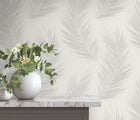 10516-31 Aurora Feather Light Grey Wallpaper by Erismann