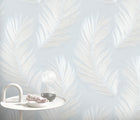 10516-43 Aurora Feather Light Blue Wallpaper by Erismann