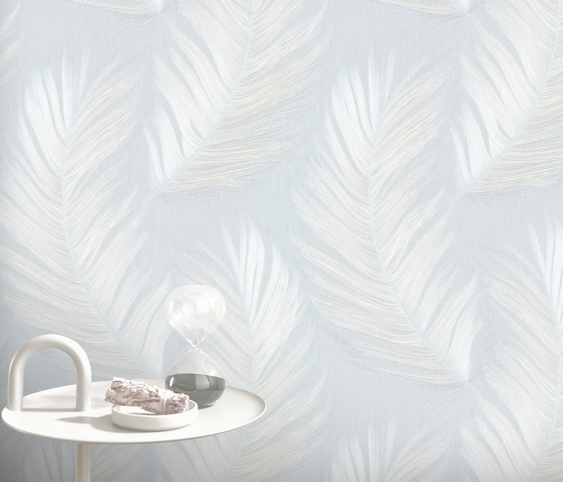 10516-43 Aurora Feather Light Blue Wallpaper by Erismann