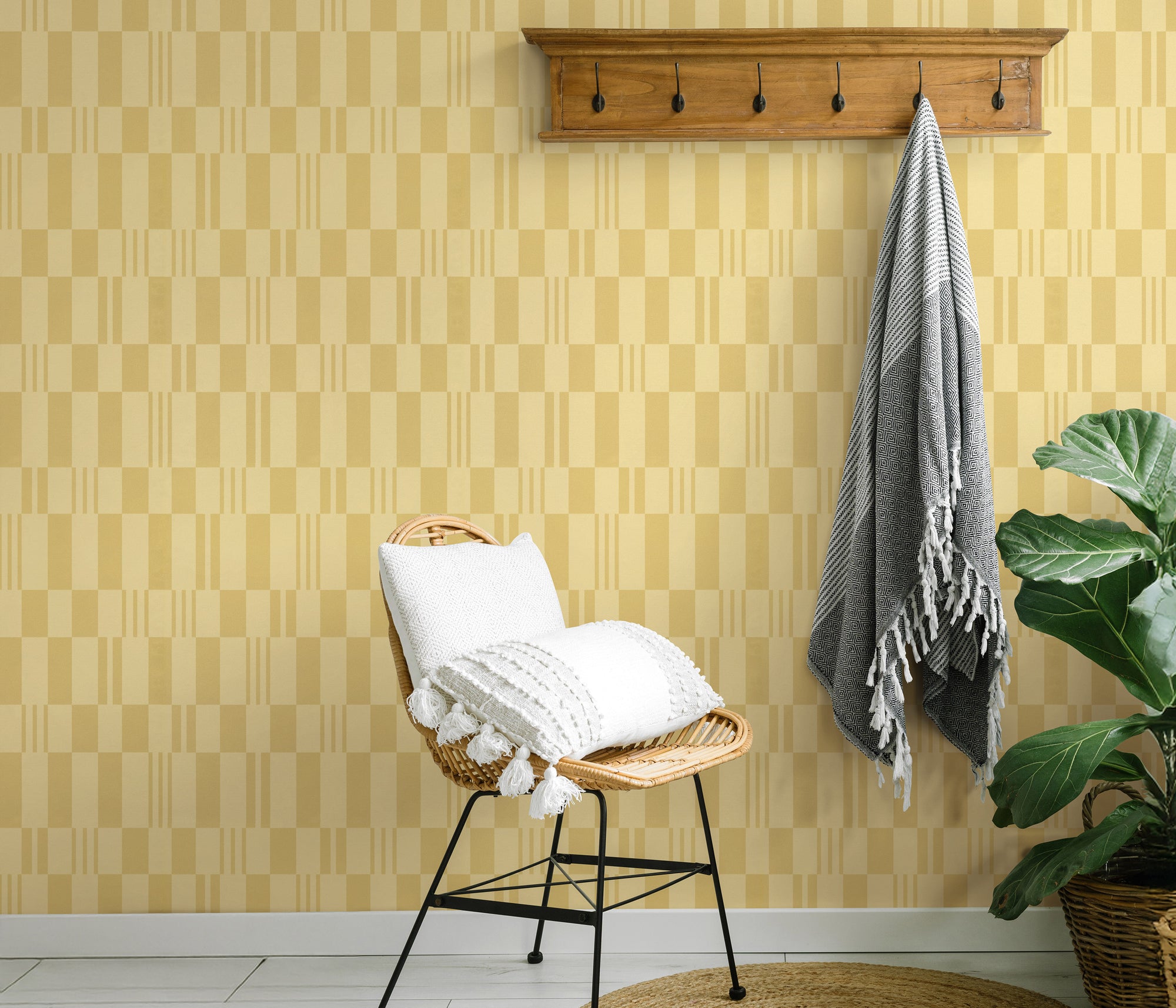 10520-03 La Terrasse Rayure Soleil  Wallpaper by Erismann