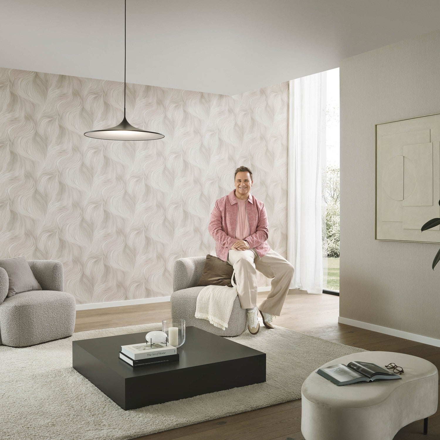 10522-05 Waves of Light Pink Fashion For Walls 5 Wallpaper by Erismann