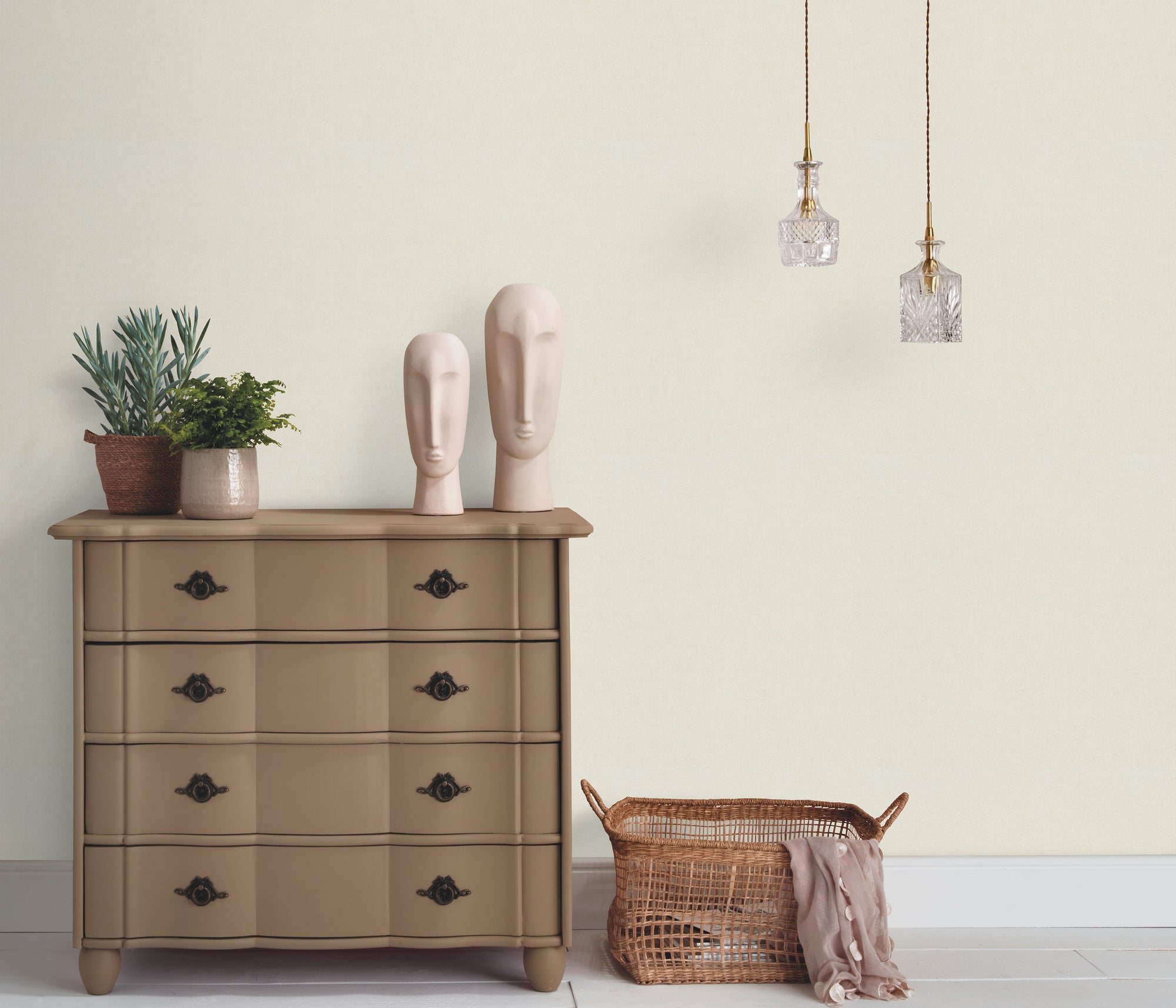 10539-02 Aurora Plain Beige Wallpaper by Erismann