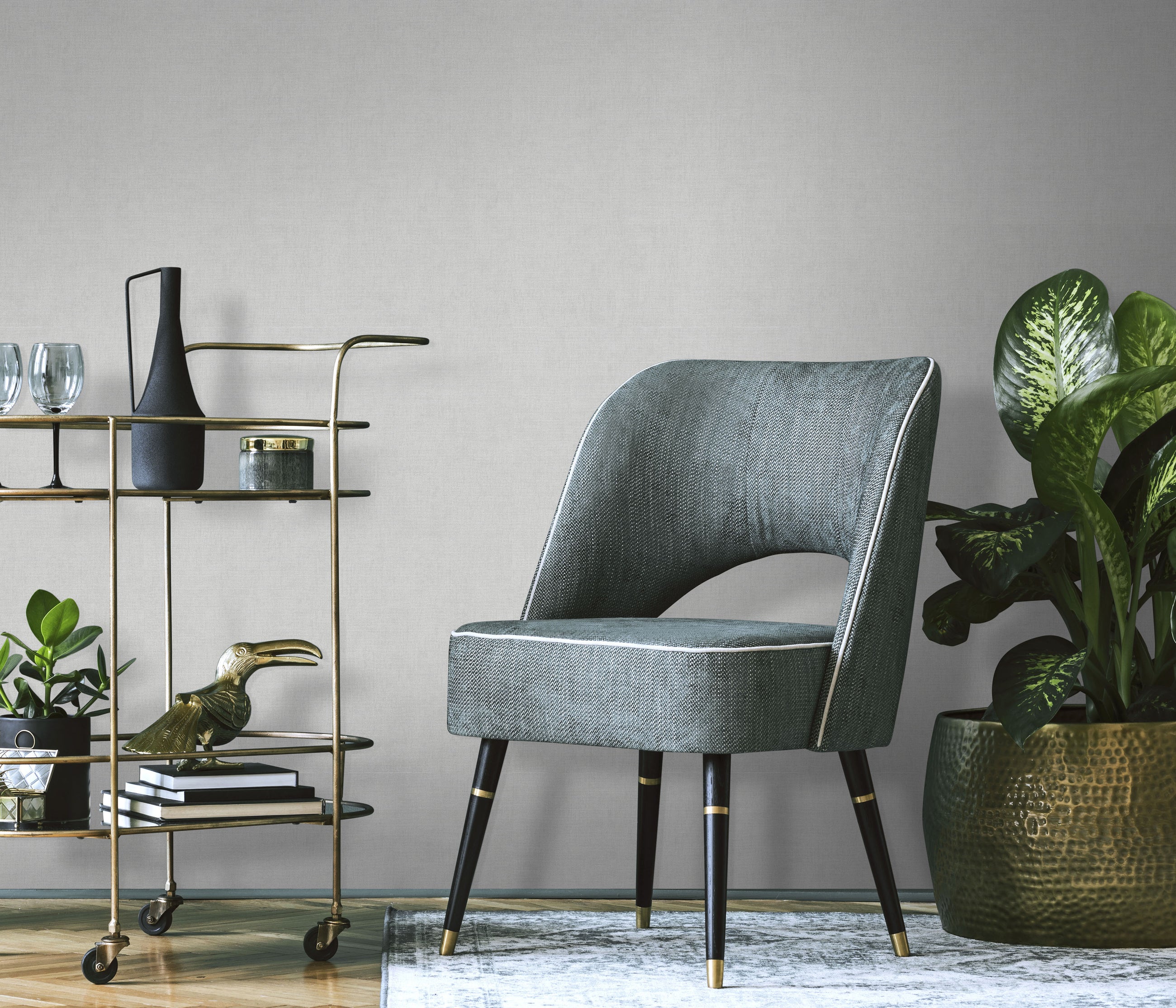 10539-31 Aurora Plain Light Grey Wallpaper by Erismann