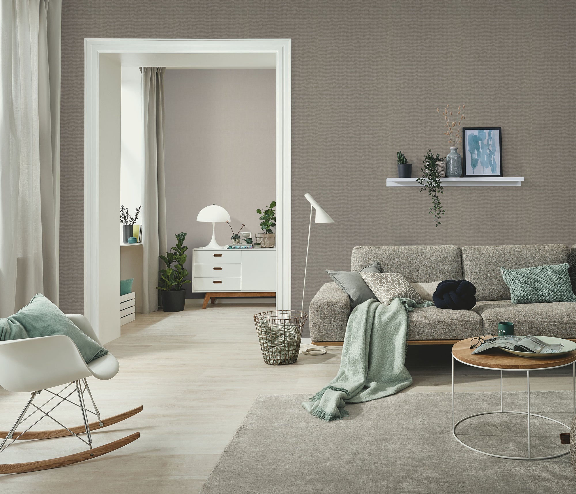 10539-34 Aurora Plain Dark Grey Wallpaper by Erismann