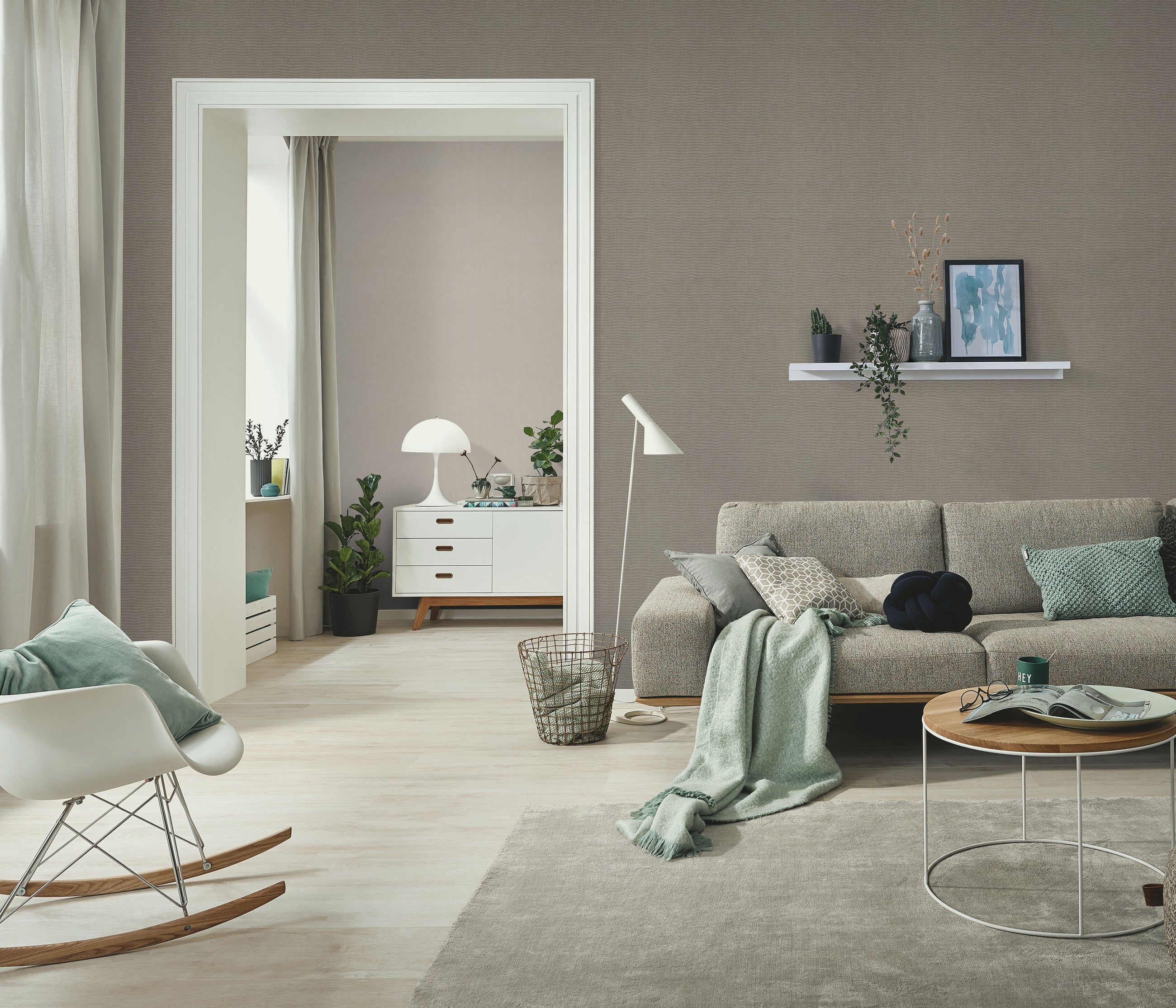 10539-34 Aurora Plain Dark Grey Wallpaper by Erismann