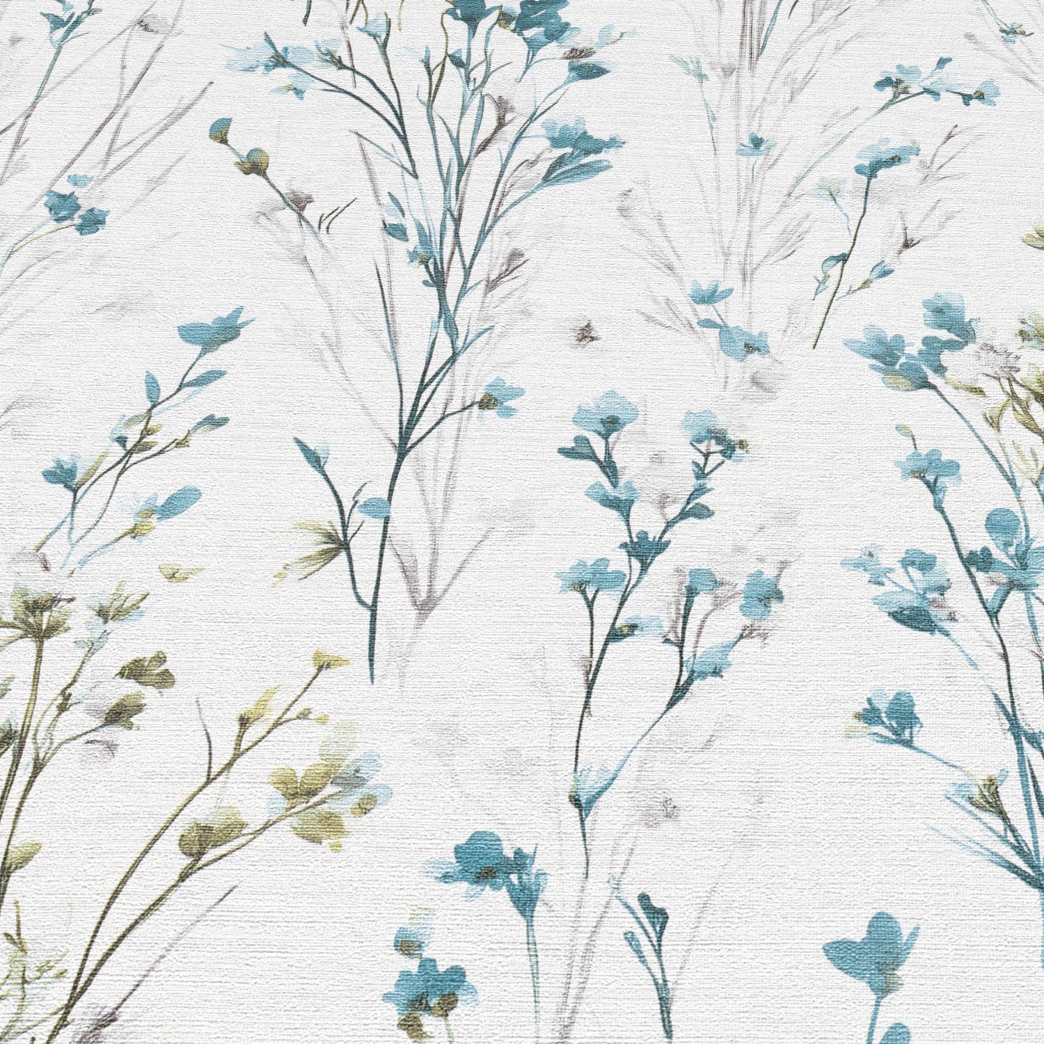 10561-18 Bright Meadow Turquoise Forest Dreams Wallpaper by Erismann