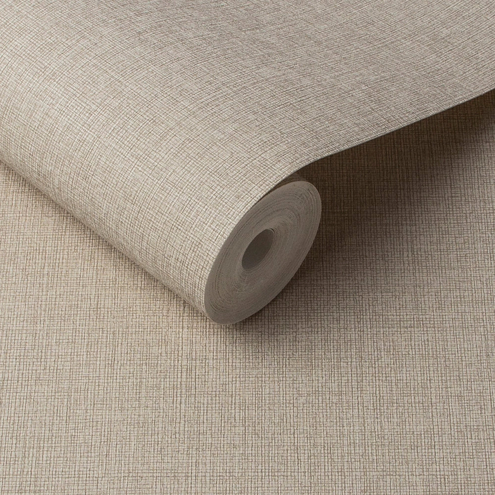 105854 Linen Beige Minimalist Wallpaper by Graham and Brown