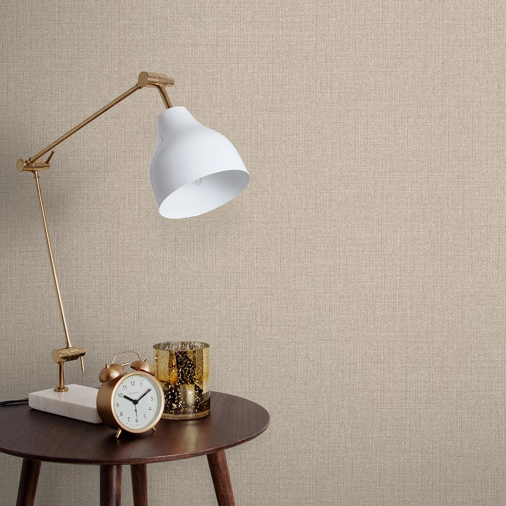 105854 Linen Beige Minimalist Wallpaper by Graham and Brown