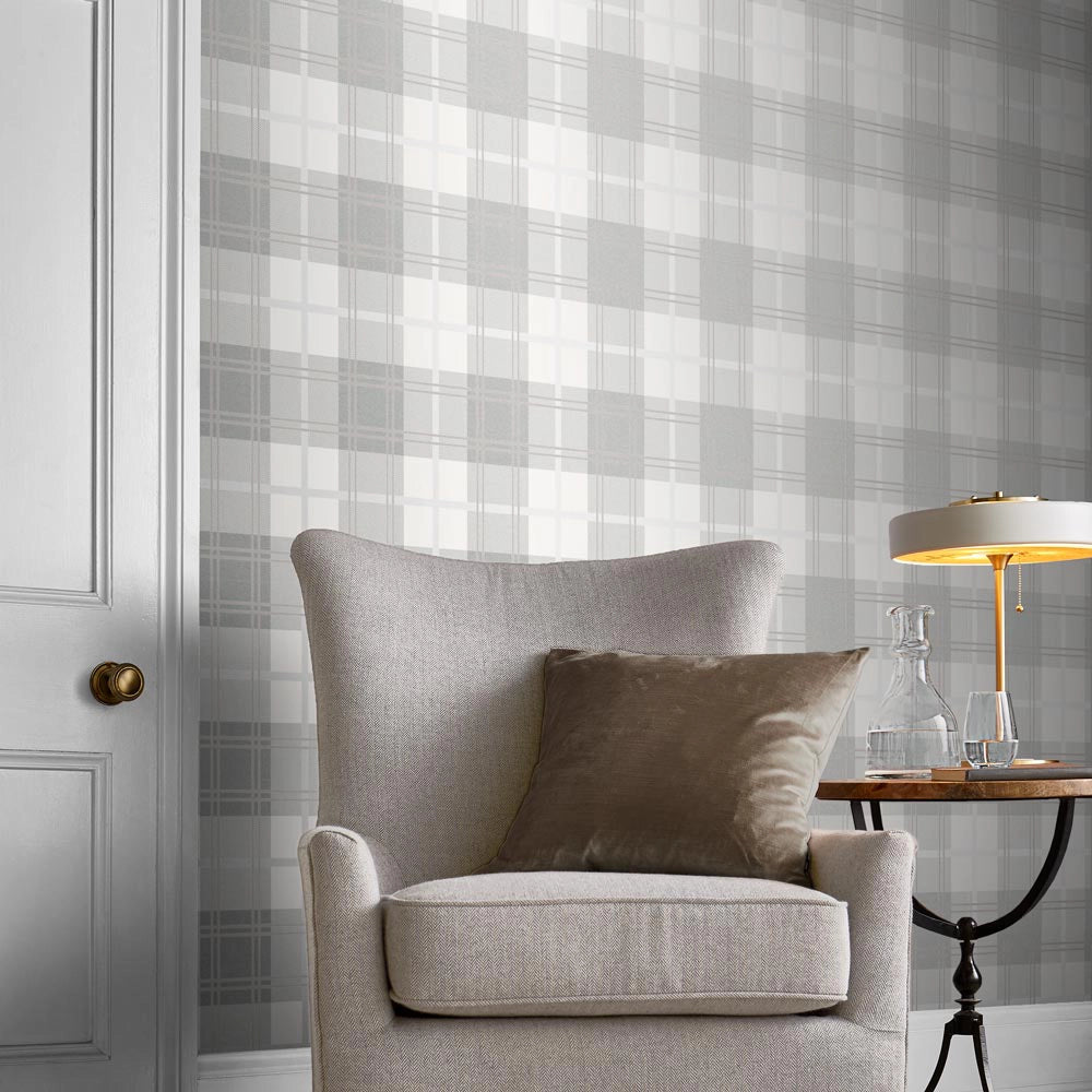 105905 Tartan Balance Wallpaper by Graham and Brown