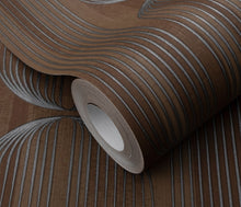 Orbit Lines Brown Elle Decoration 5 Wallpaper by Erismann | 10611-11
