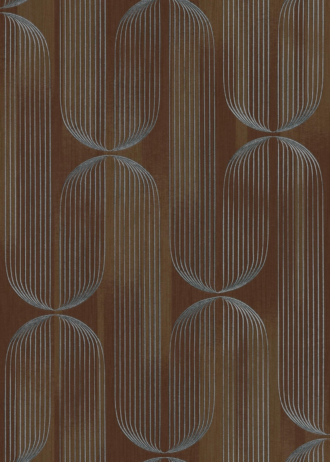 Orbit Lines Brown Elle Decoration 5 Wallpaper by Erismann | 10611-11