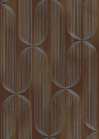Orbit Lines Brown Elle Decoration 5 Wallpaper by Erismann | 10611-11